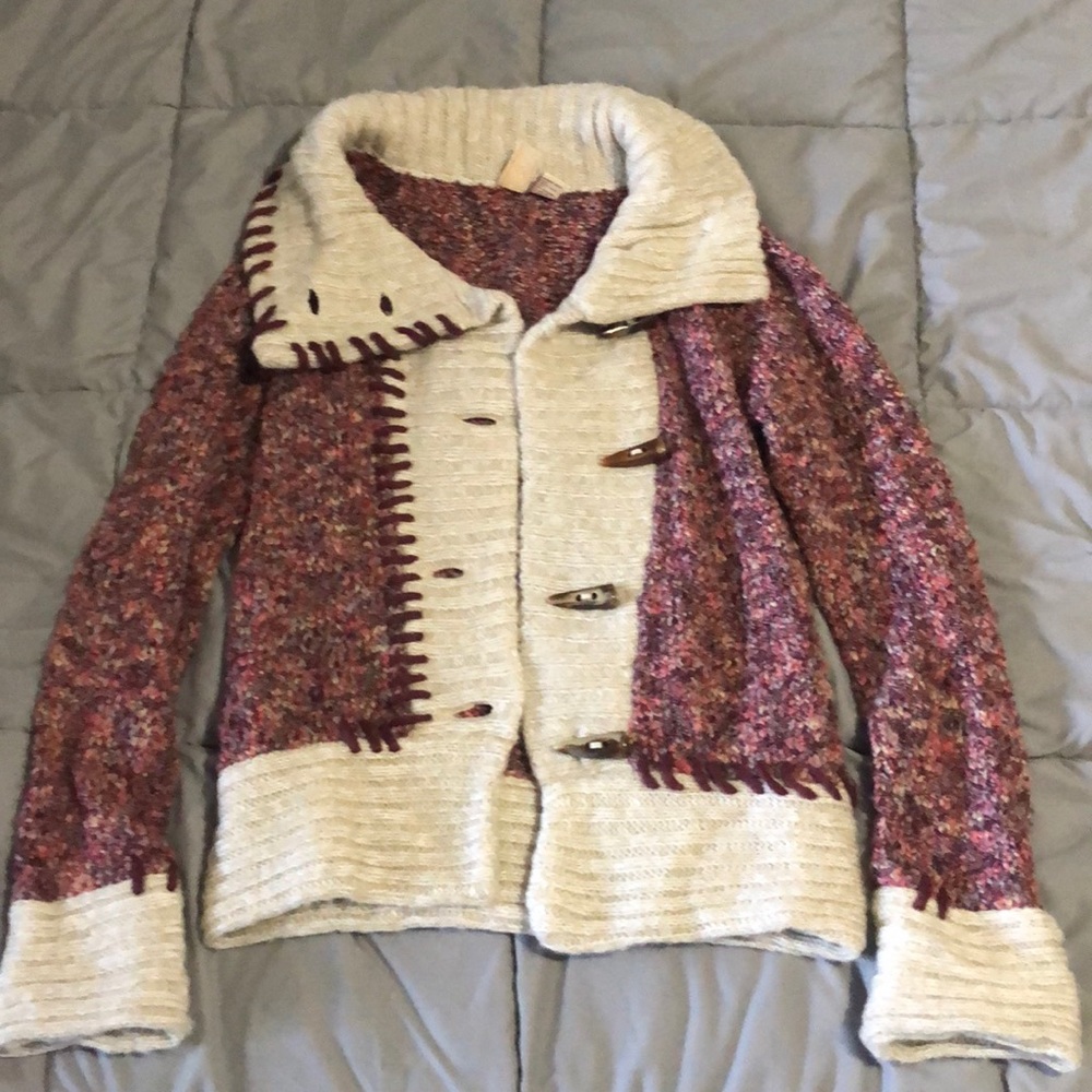 Buckle cardigan sweater